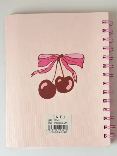 Cuaderno espiral con diseño de cerezas - miniatura 2