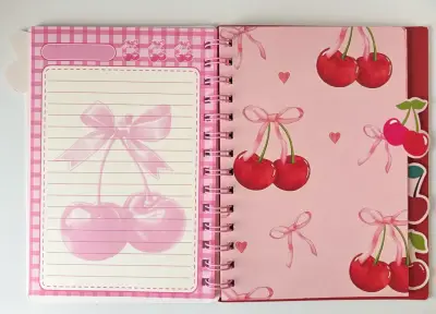Cuaderno espiral con diseño de cerezas - miniatura 3