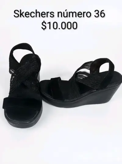 Sandalias Skechers negras número 36 - miniatura 2