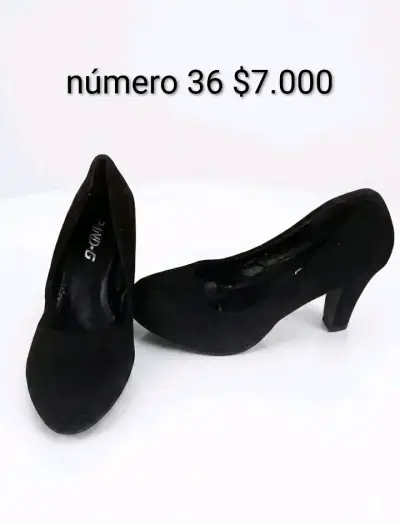 Zapatos de taco alto negros talla 36 - miniatura 1