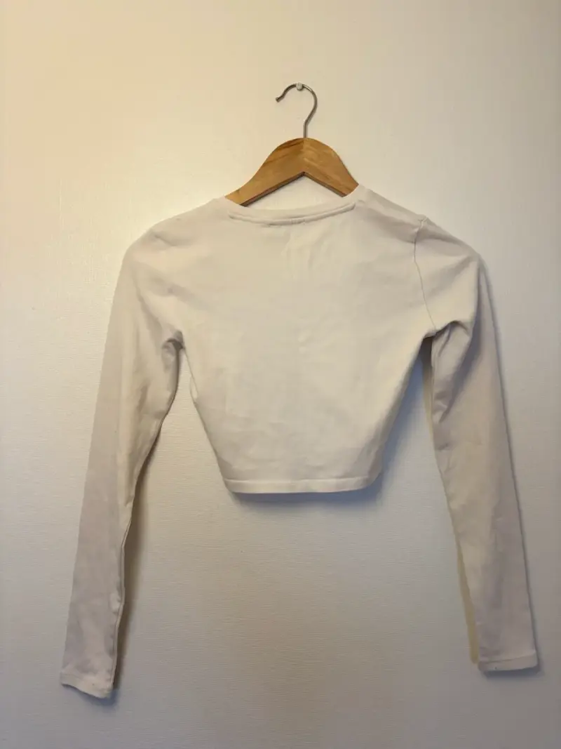 Top crop Zara blanco Talla M - 2