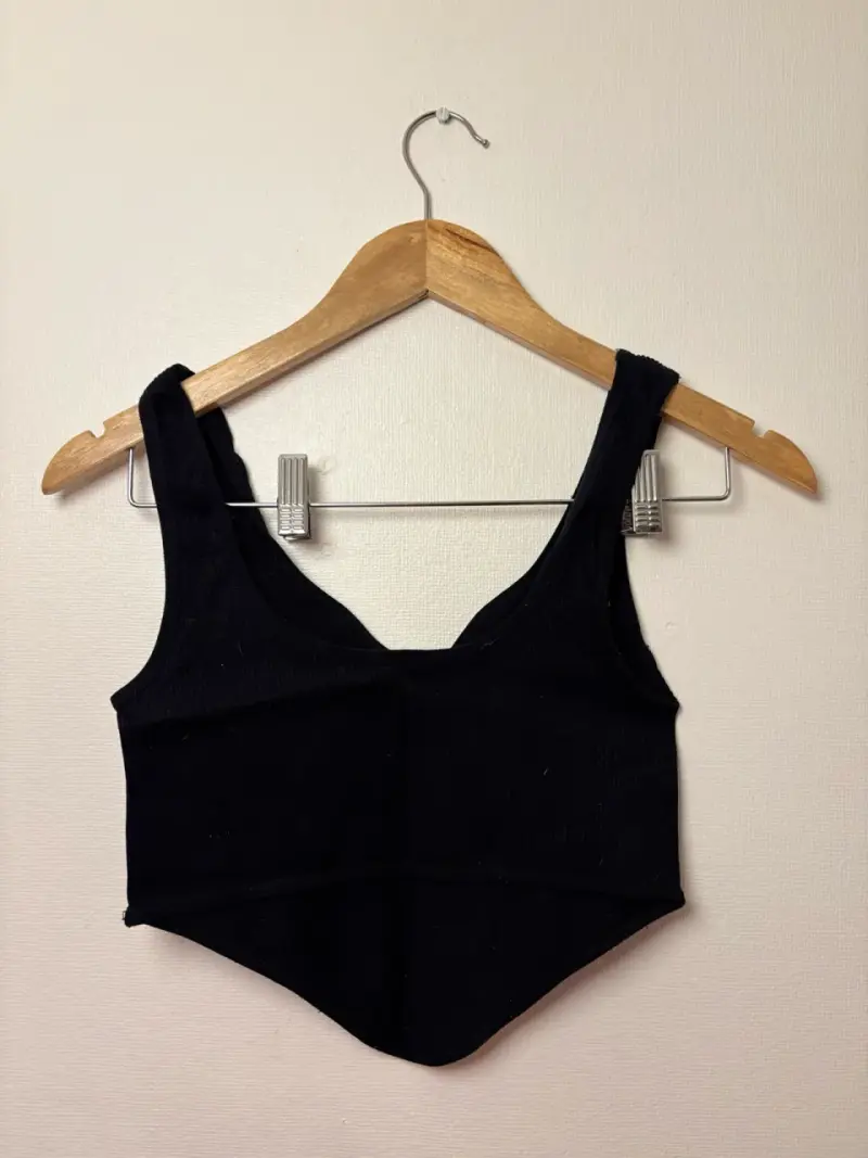 Top negro tipo corset - 2