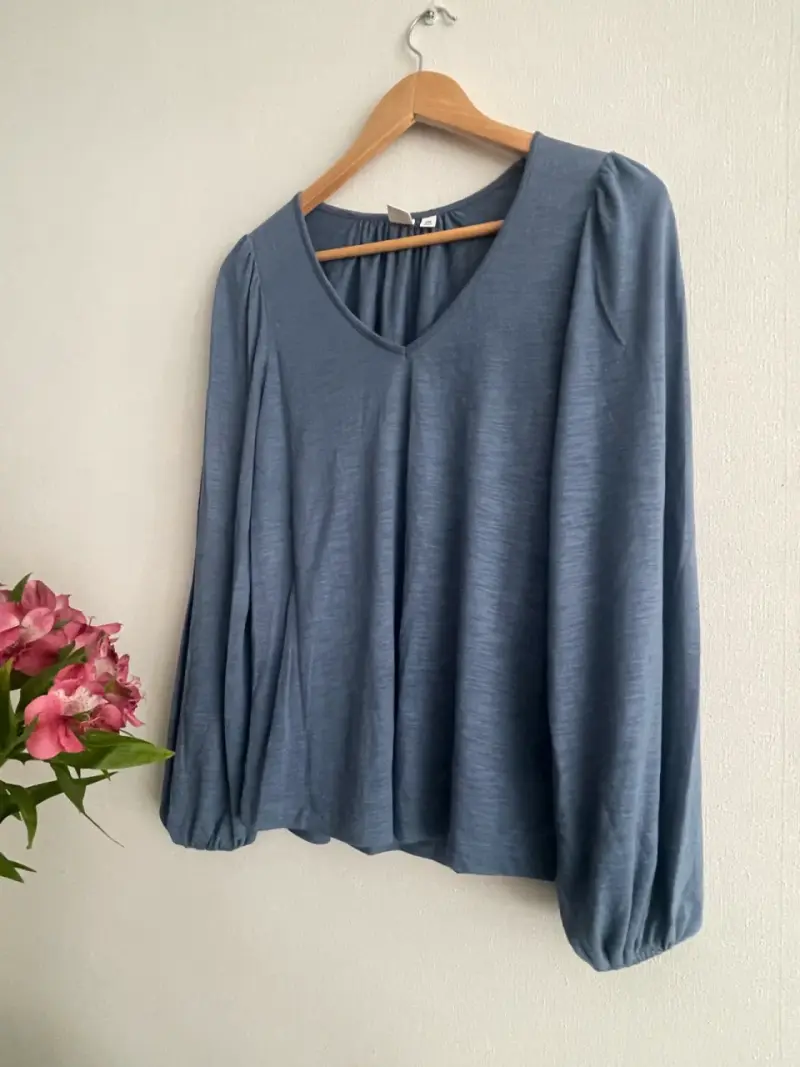 Blusa Gap Xs grande azul de manga larga elegante - 3