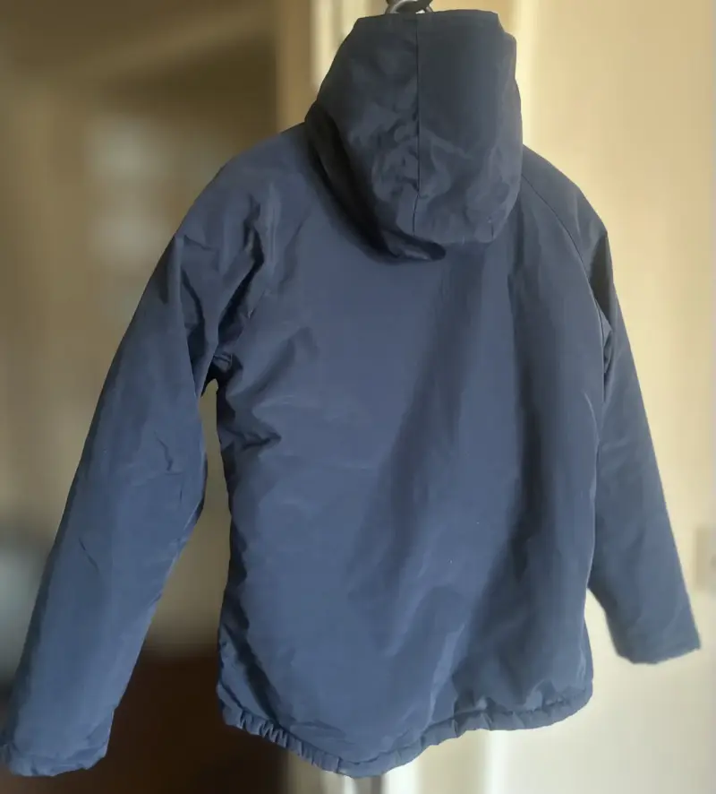 Parka azul c/capucha, forro polar. Casi sin uso. - 2