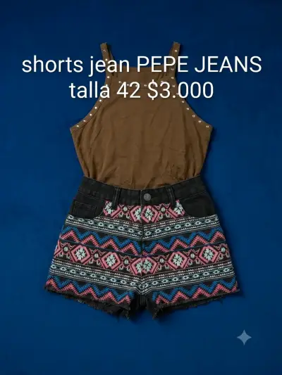 Falda pantalon ecocuero- shorts jeans- jeans - miniatura 2