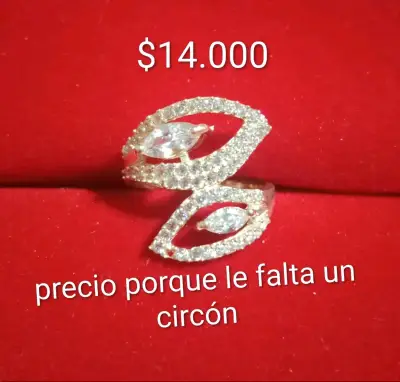Anillo de plata con circones faltante - miniatura 1