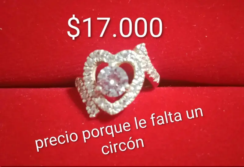 Anillo de plata con circones faltante - 2