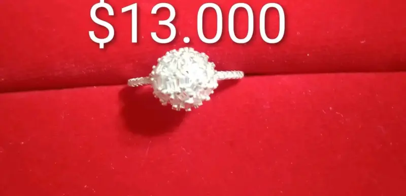 Anillo de plata con circonitas brillante - 2