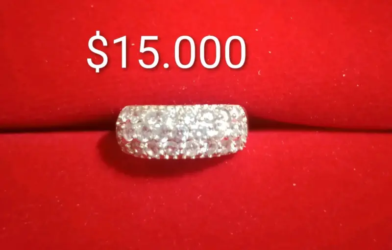 Anillo de plata con circonitas brillante - 5