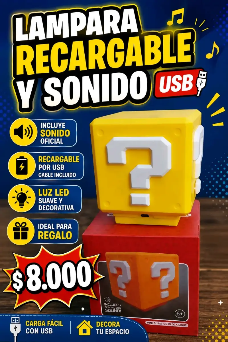 Lámpara recargable con sonido USB