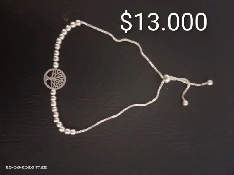Pulseras de plata con dijes. - 3