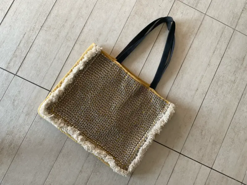 Bolso rapsodia tote artesanal con flecos - 2