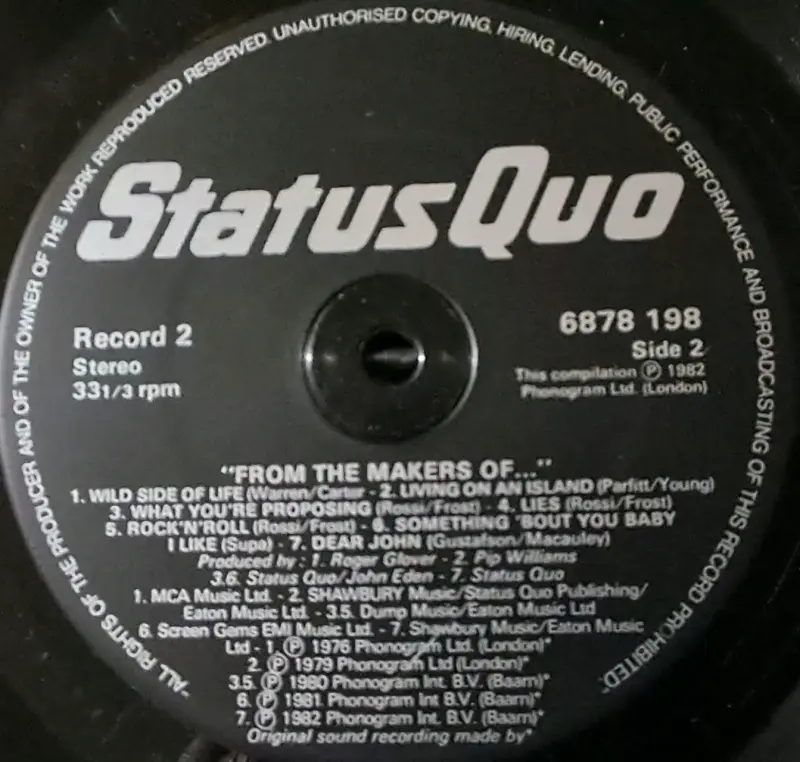 Vinilo Status Quo - From the makers of - 4