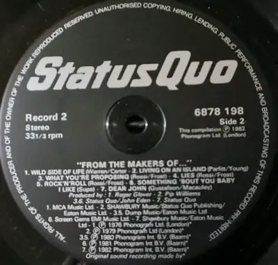 Vinilo Status Quo - From the makers of - miniatura 4