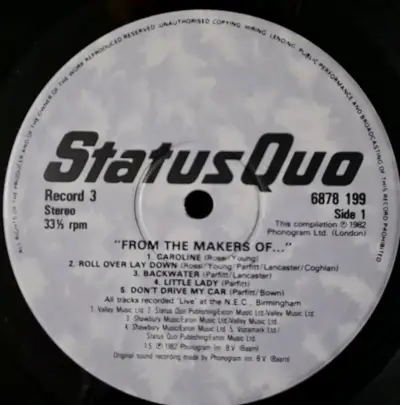 Vinilo Status Quo - From the makers of - miniatura 5
