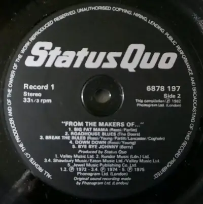 Vinilo Status Quo - From the makers of - miniatura 6