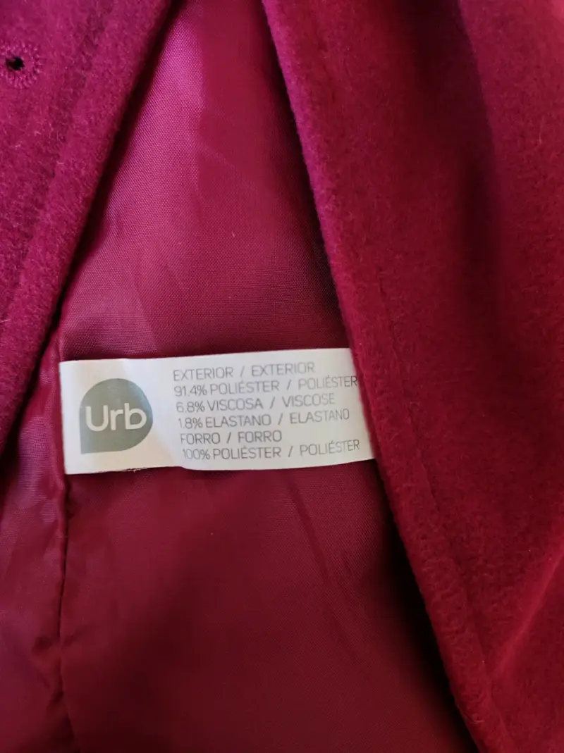 Abrigo rojo de mujer con doble botonadura - 6