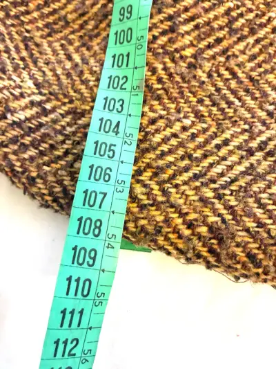 Falda midi 60% lana. Espiga café y ocre - miniatura 4