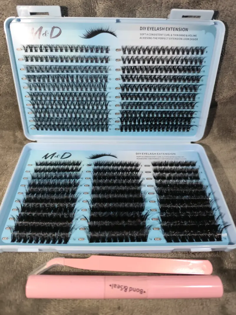 Extensiones de pestañas DIY M&D con aplicador