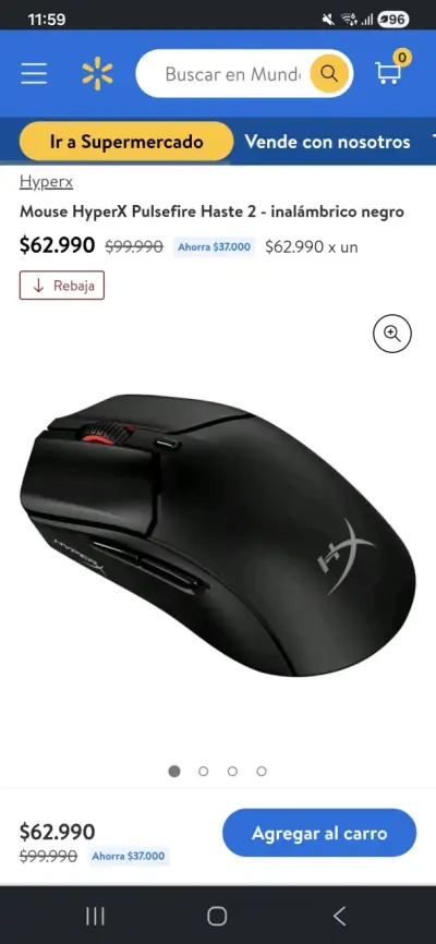 Mouse inalámbrico HyperX Pulsefire Haste 2 - miniatura 3