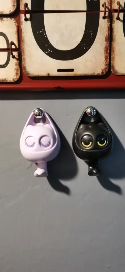 Gancho de pared para llaves diseño de gato Negro - miniatura 2