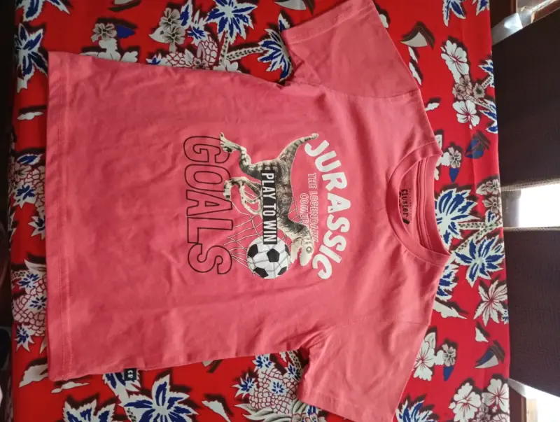 Polera infantil rosa Jurassic Goals - 1