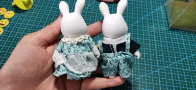 Set de 4 figuras Ternurines Conejos Sylvanian - miniatura 3