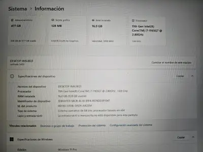Laptop Dell con procesador Intel Core i7 - miniatura 2