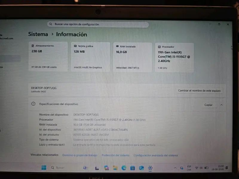 Laptop Dell con procesador Intel Core i5 - 2