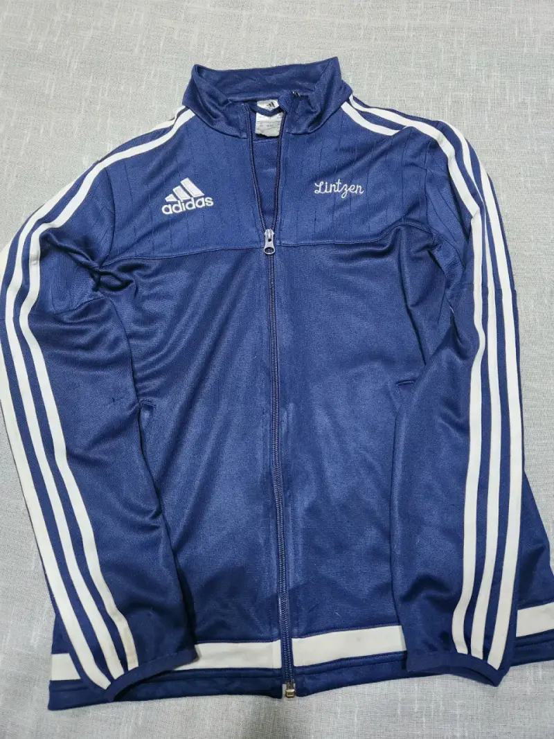 Chaqueta deportiva Adidas azul con cierre - 1