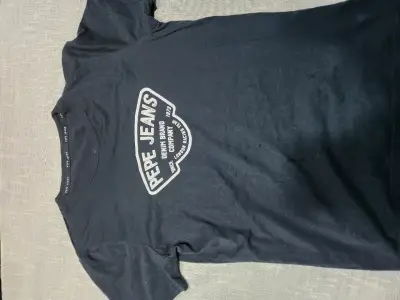 Polera Pepe Jeans azul con logo estampado talla 16 - miniatura 1
