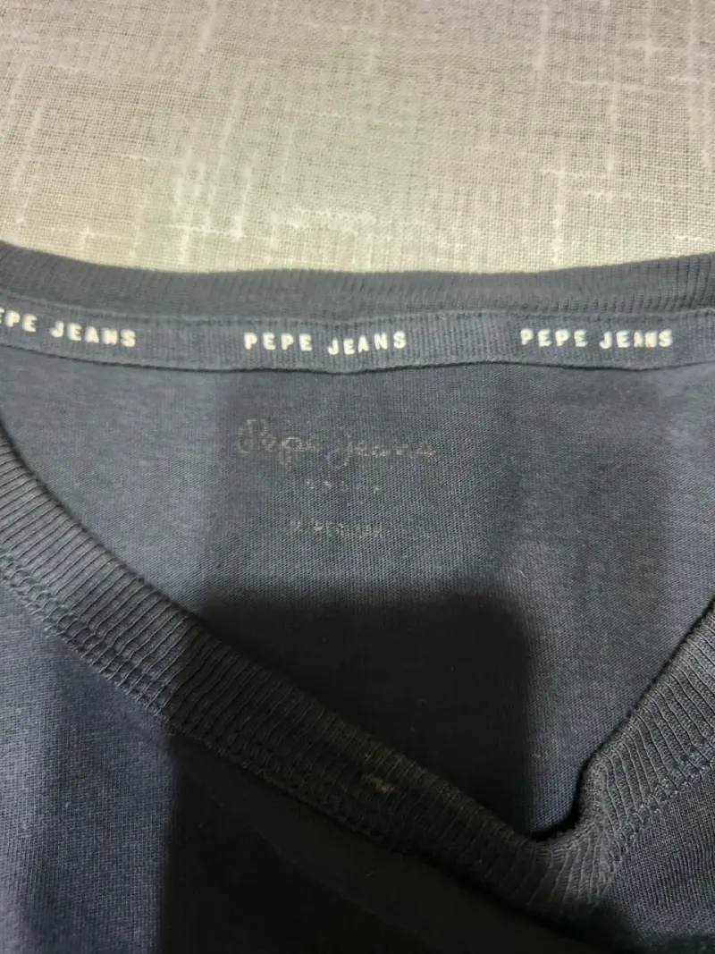 Polera Pepe Jeans azul con logo estampado talla 16 - 2