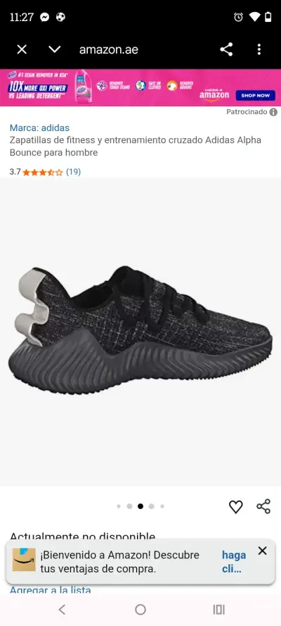 Zapatillas Adidas Alpha Bounce negras para hombre - miniatura 1