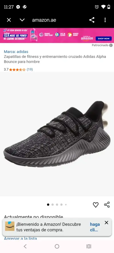 Zapatillas Adidas Alpha Bounce negras para hombre - miniatura 2