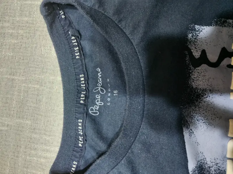 Polera Pepe Jeans London azul marino talla 16 - 2