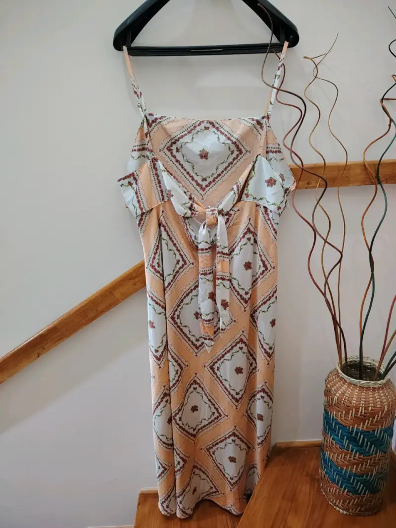 Vestido largo estampado bohemio - 2