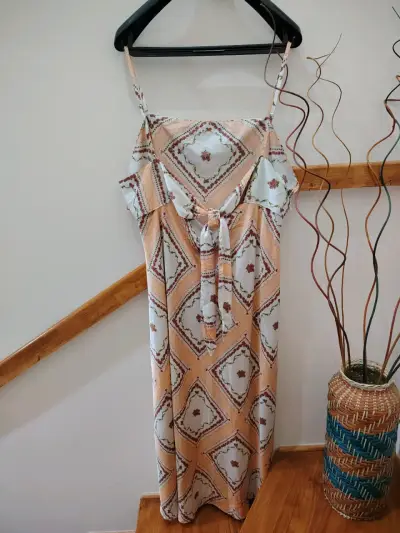 Vestido largo estampado bohemio - miniatura 2