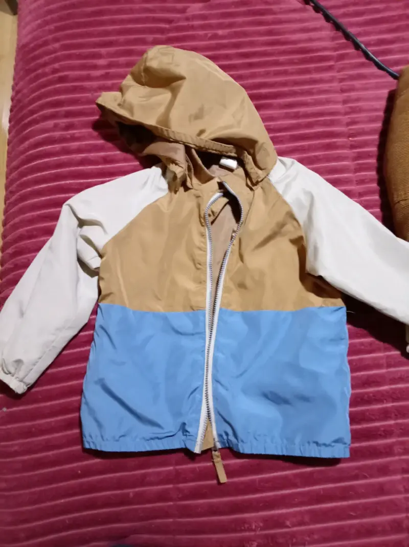 Chaqueta cortaviento infantil tricolor - 1