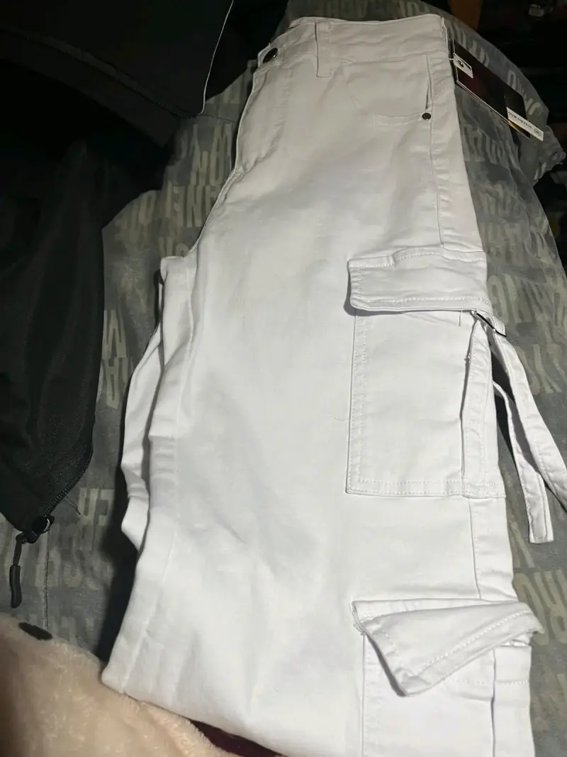 Pantalones cargo blancos estilo MB39 - 2