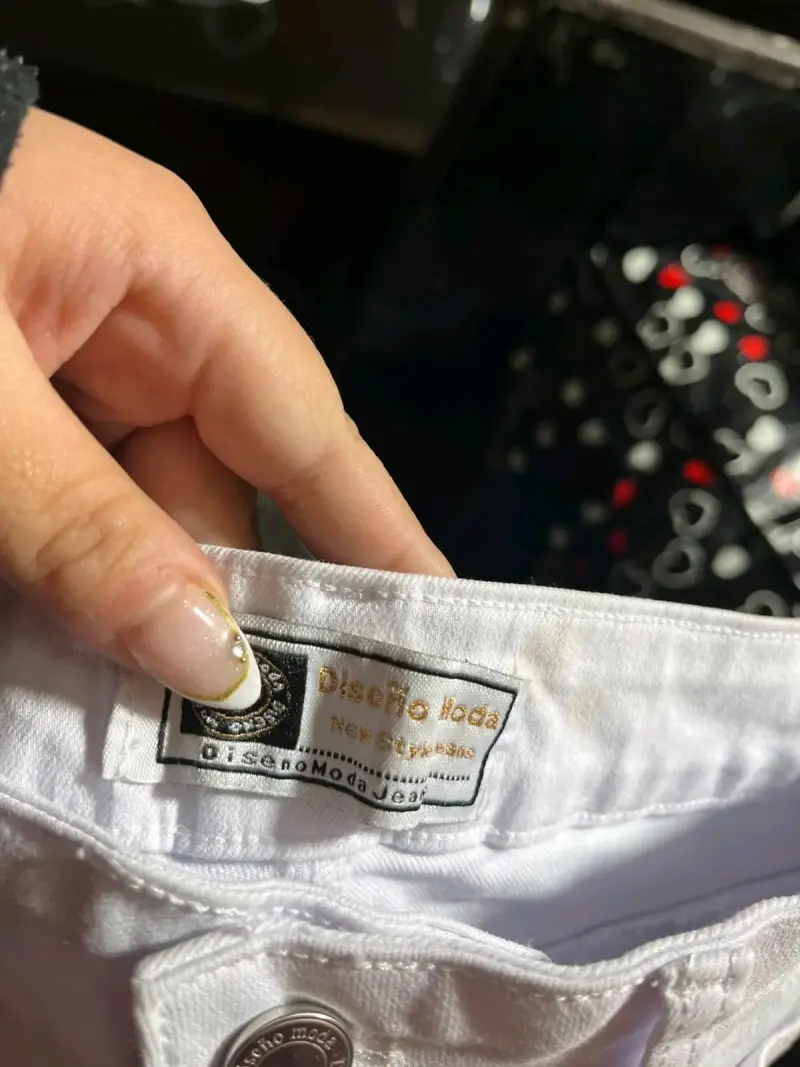 Pantalones cargo blancos estilo MB39 - 3