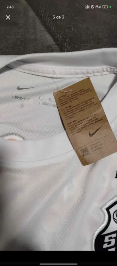 Camiseta Santos FC Nike blanca original - miniatura 3