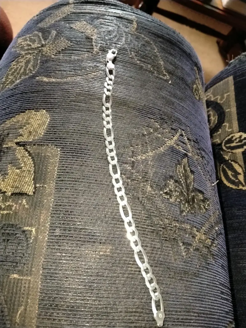 Cadena de plata estilo cubano cadena muñeca