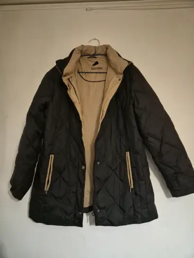 Parka Acolchada para mujer color Negra/Beige - miniatura 1