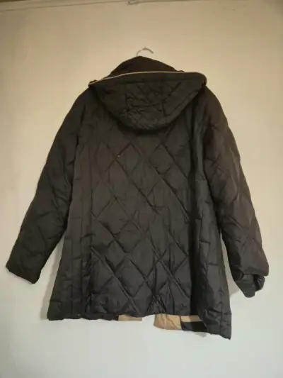 Parka Acolchada para mujer color Negra/Beige - miniatura 2