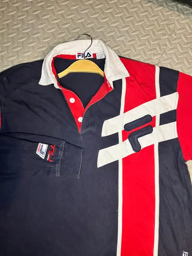 Polera Fila vintage manga larga tricolor - 2