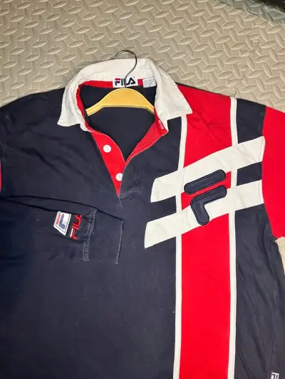 Polera Fila vintage manga larga tricolor - miniatura 2