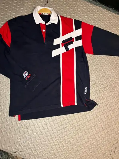 Polera Fila vintage manga larga tricolor - miniatura 3