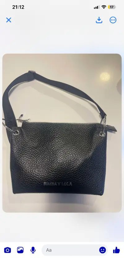 Bolso negro Bimba y Lola de cuero - miniatura 1
