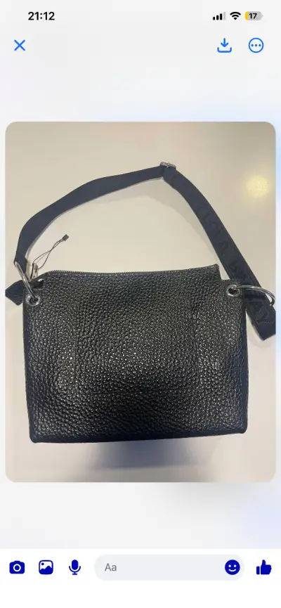 Bolso negro Bimba y Lola de cuero - miniatura 2