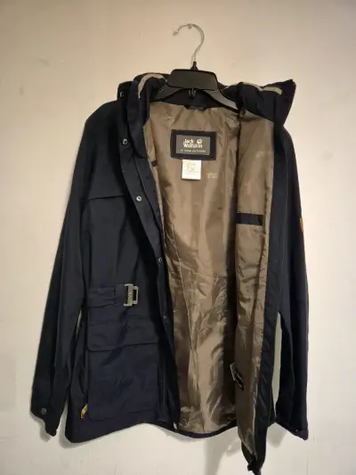 Chaqueta azul Jack Wolfskin impermeable - miniatura 2